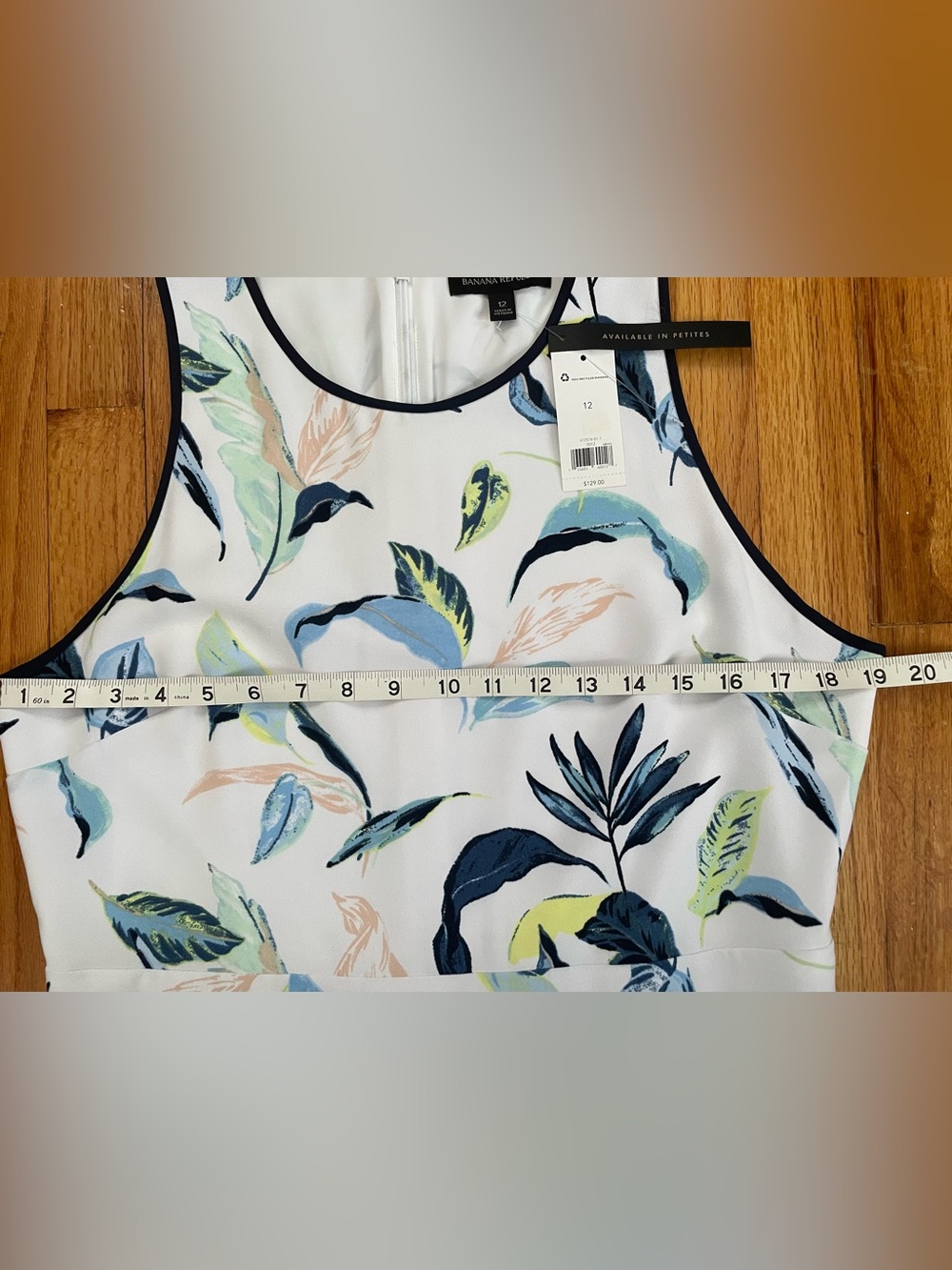 NWT Banana Republic Sleeveless Midi Flared Dress Floral Print Women’s Size 12 - Picture 8 of 12